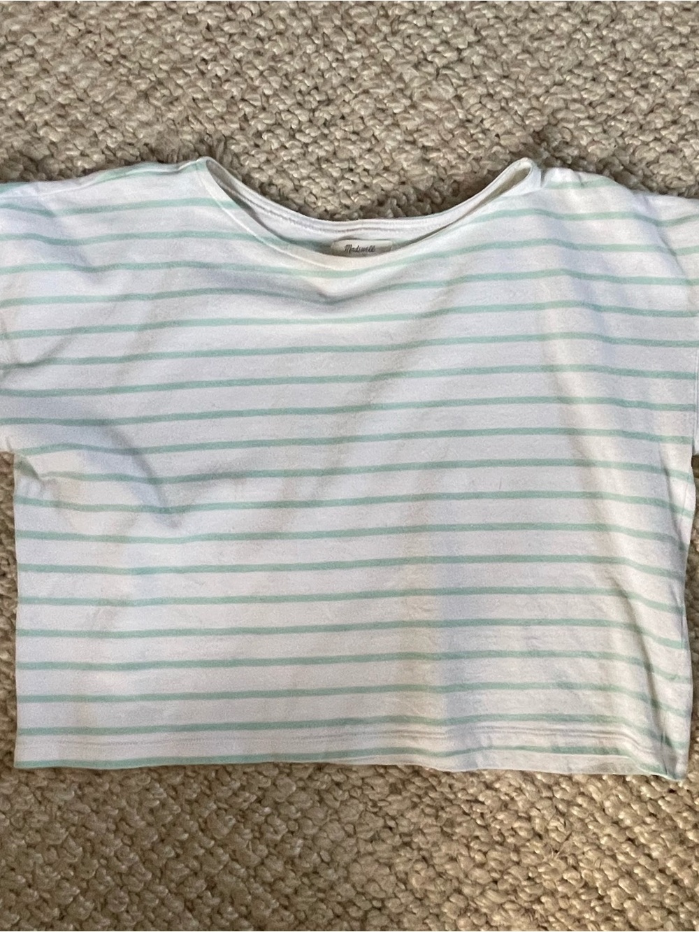 Madewell Striped Boxy Cropped Top